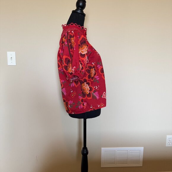 Farm Rio red printed blouse - Picture 2 of 5